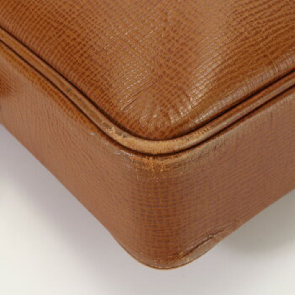 Burberry Nova Check Leather Business Bag Briefcase Tote Brown - Picture 8 of 14